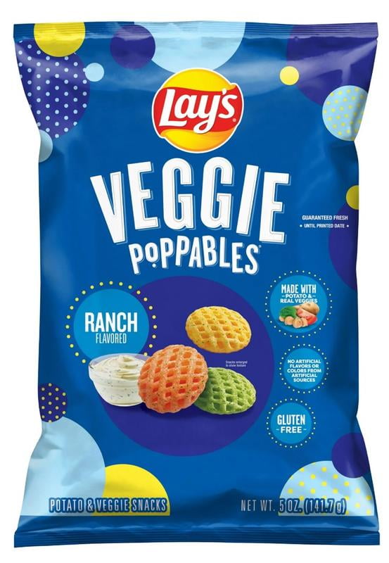 LAY-LO/SIMPLE&PLAIN ギャングスタラップ G-RAP 16-8 Simply Lays Veggie Poppables Ranch Flavor, Potato Chips, 5 oz