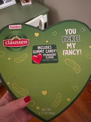 Frankford Claussen Fruit Flavor Gummy Candy Pickle Valentine's
