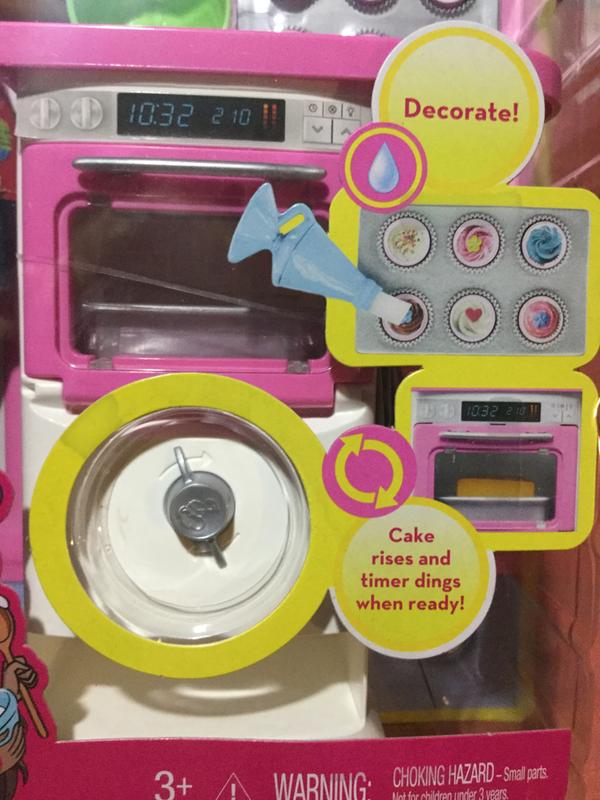 barbie bakery chef doll and playset with accessories