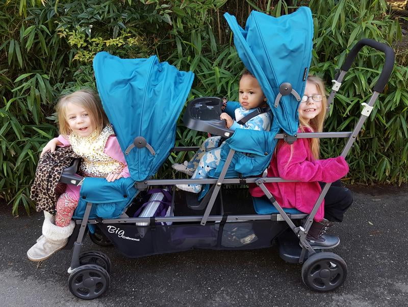stand on triple stroller
