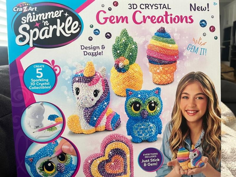 AMAZING　NIGHT グッズ　8個 Cra-Z-Art Shimmer N Sparkle 3D Crystal Gem Creations Design