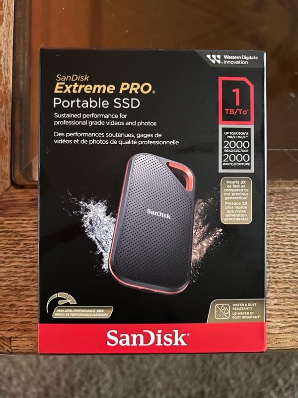 SanDisk 4TB Extreme PRO Portable SSD Hard Drive, V2, Black