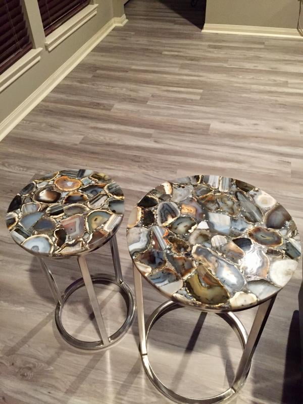 Steve Silver Onyx Nickel Agate Top Nesting Table並行輸入 Steve Silver Onyx Nickel Agate Top Nesting Table並行輸入