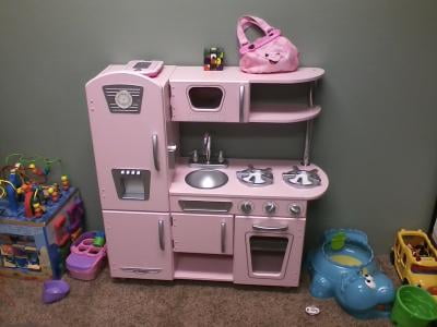 pink wooden kitchen george