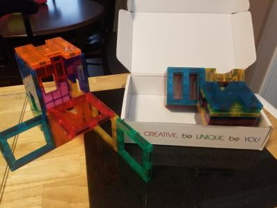 picassotiles pt42 designer artistry kit 42pcs set magnet building tiles clear