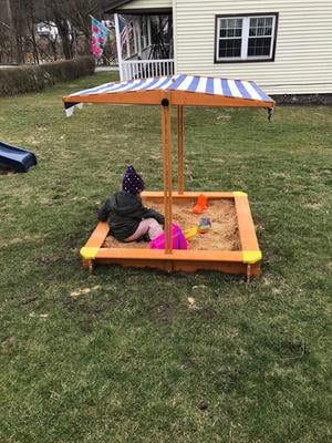 turtle play sandbox with canopy
