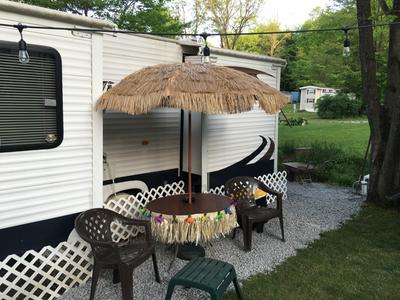 Mainstays 8 Thatch Patio Tiki Umbrella Walmart Com Walmart Com