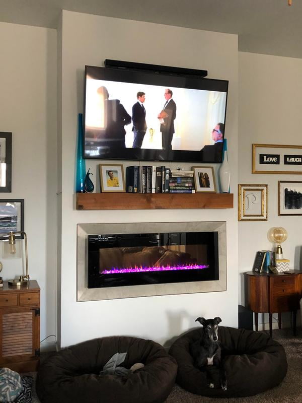samsung soundbar above tv
