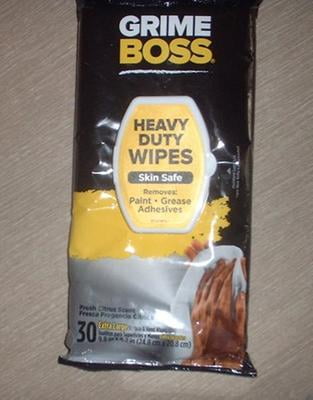 60-Count Surface and Hand Wipes Heavy Duty Cleaning Wipes for Removing  Paint, Grease and Adhesives w/ Skin Safe Formula