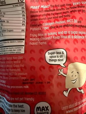 Know Brainer Max Mallow Cinnamon Toast - Keto, Zero Sugar, Low
