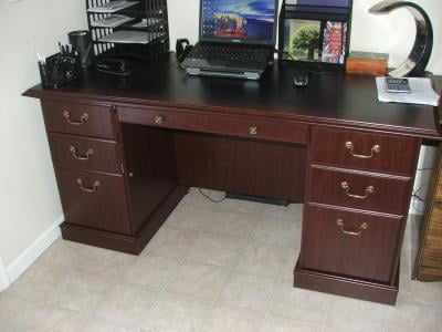 Bush Furniture Saratoga L Shaped Computer Desk In Harvest Cherry Bush Furniture Saratoga L Shaped Computer Desk In Harvest Cherry