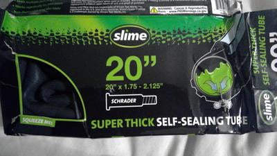 Slime Super Thick Self-Sealing Bicycle Tube Schrader 20