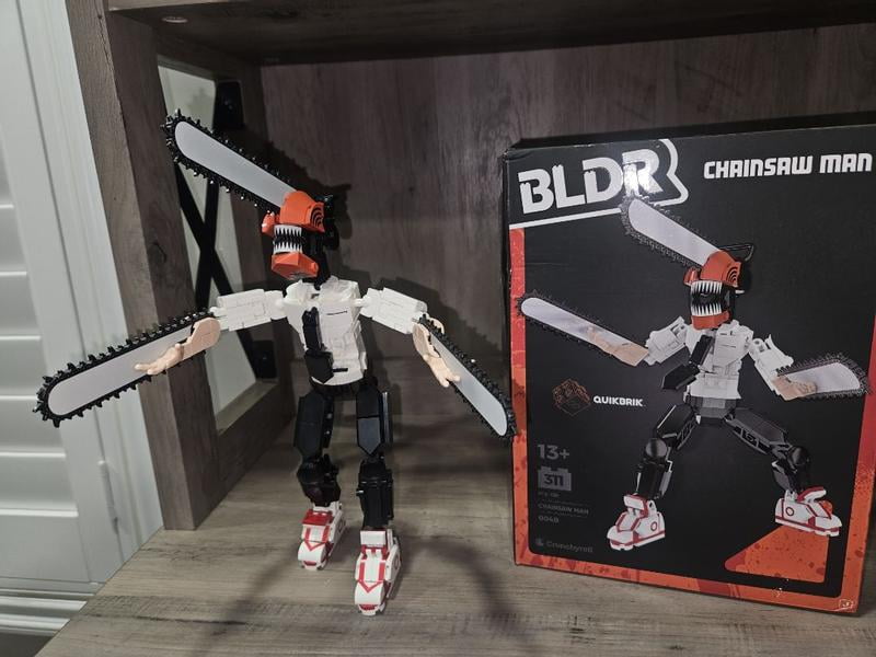 BLDR Chainsaw Man Building Set - 10 inch Buildable Articulated