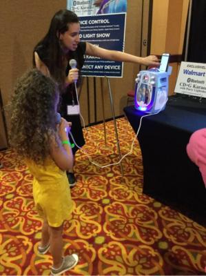 disney frozen ii karaoke with snowflake projector and microphone
