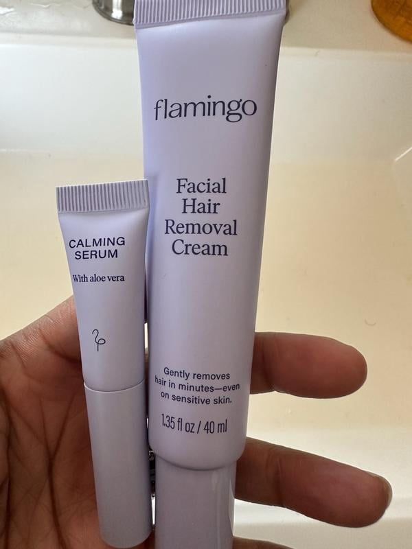 Flamingo Women's Facial Hair Removal Cream with Calming Serum