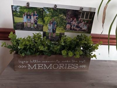 Prinz At Home 3-Opening Collage Picture Frame with Faux Greenery