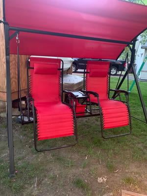 mainstays big and tall zero gravity outdoor reclining swing assembly