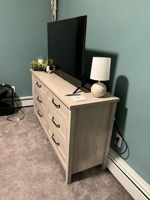 better homes & gardens modern farmhouse 6-drawer dresser Modern Farmhouse 6 - Drawer Dresser, Rustic Gray Finish - Bed Bath & Beyond