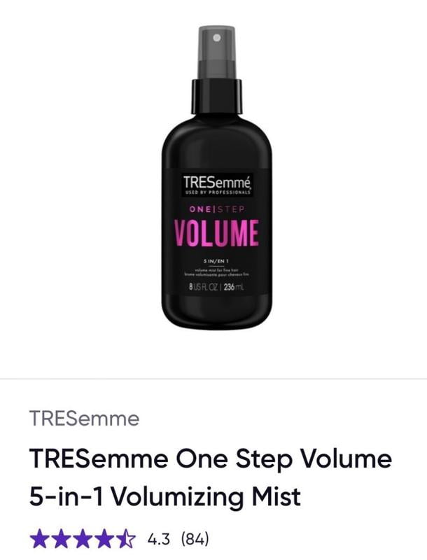 Customer reviews for Tresemme One Step Volumizer Mist Women's