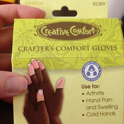 Dritz Creative Comfort Crafter's Comfort Gloves Brown Small Dritz Creative Comfort Crafter's Comfort Gloves Brown Small