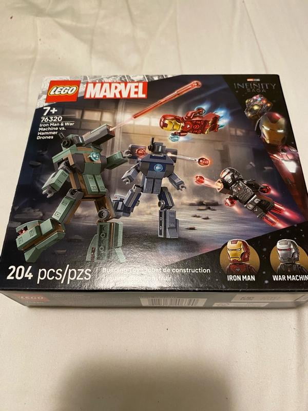 LEGO Marvel Iron Man & War Machine vs. Hammer Drones Building Toy