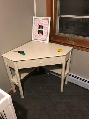 Corner Writing Desk With Pullout Drawer And Shelf Multiple