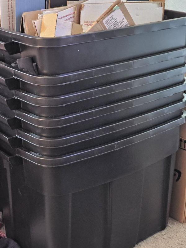Rubbermaid Roughneck 18 Gal Storage Container Organizer, Black