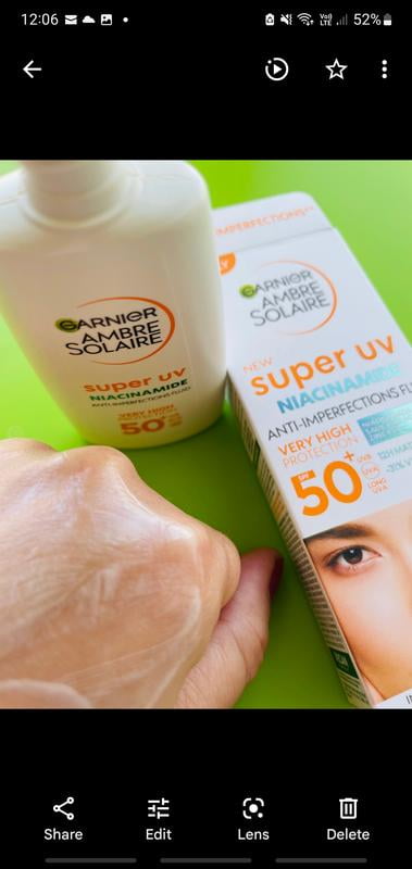 Garnier Ambre Solaire Super UV Niacinamide Facial SPF50+ Cream