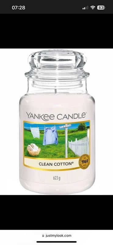 Yankee Candle, Large Jar Candle, 22 oz, Clean Cotton® - Walmart.com
