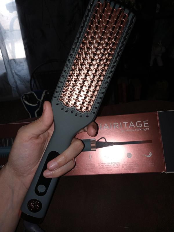 Hairitage Ceramic Heated Hair Straightener Brush and Blowout Styler Amazon.com : Hairitage Heated Ceramic Straightening Brush  main image 3
