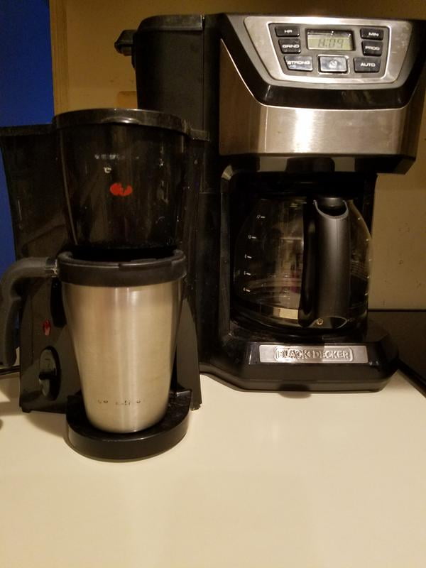 Black & Decker 12 Cup Mill and Brew Black & Stainless Steel Coffee Maker 