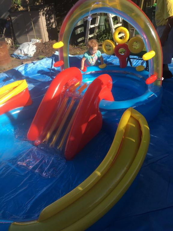 intex rainbow ring inflatable pool