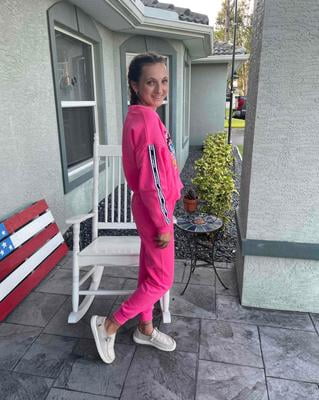 Sweat à Capuche Et Pantalon De Survêtement Justice Red Love - Ensemble Sportif Fille Taille 18-20