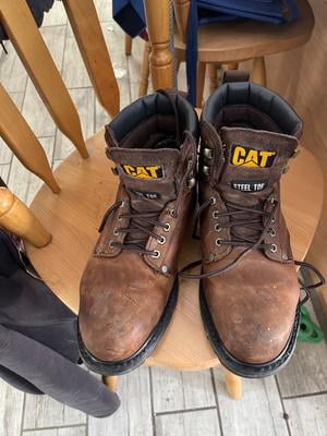 Caterpillar Footwear Elkhart Steel Toe Work Boots Men\'s Size 9 Oak Brown CAT Men main image 3