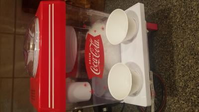 Nostalgia Coca-Cola Countertop Snow Cone Maker and Shaved Ice