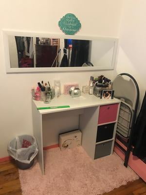 Student Writing Desk With 3 Fabric Bins Multiple Colors Walmart Com Walmart Com