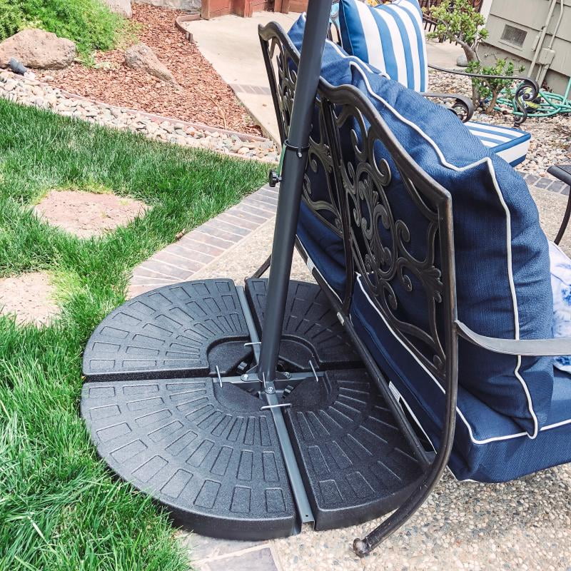Best Choice S 4 Piece Cantilever Offset Patio Umbrella Base Stand Fills Up To 160lbs W Carry Handles Black Com - 4 Piece Cantilever Offset Patio Umbrella Circular Base Stand Best Choice S 4 Piece Cantilever Offset Patio Umbrella Base Stand Fills Up To 160lbs W Carry Handles Black Com - 4 Piece Cantilever Offset Patio Umbrella Circular Base Stand