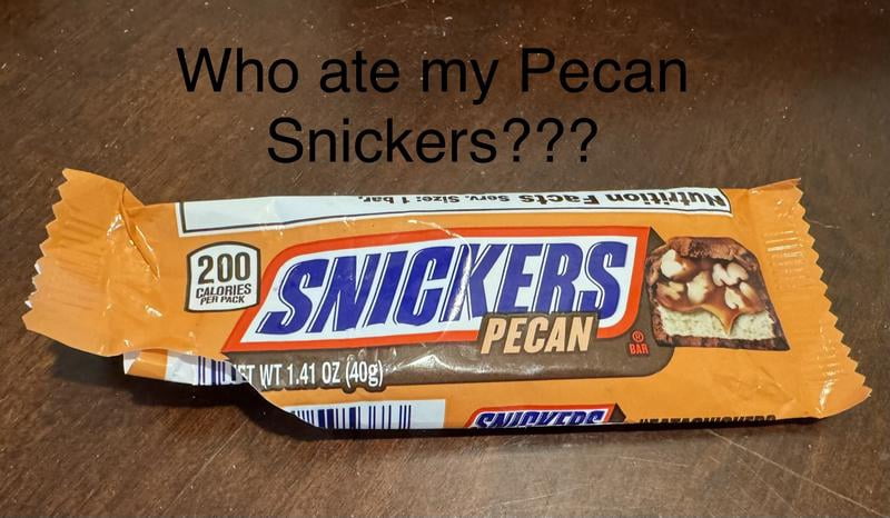 SNICKERS, Milk Chocolate Bar, 2.82 oz, Share Size Nutty Pecan