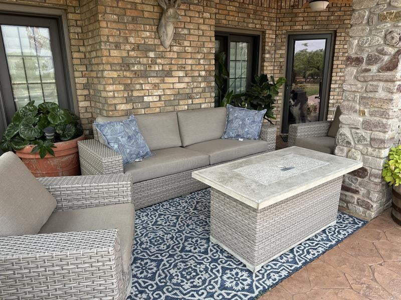 Member's Mark Olympus XL Deep Seating Fire Set with Sunbrella