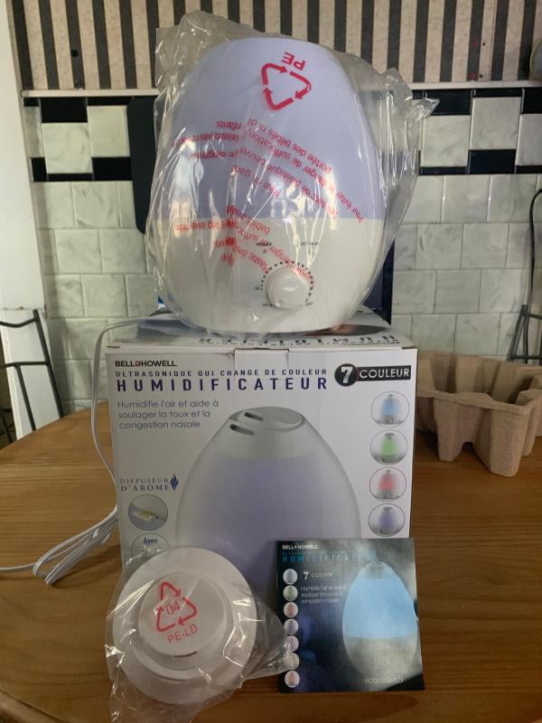 Bell + Howell Ultrasonic Humidifier, 1 Gallon, Built-In Aroma