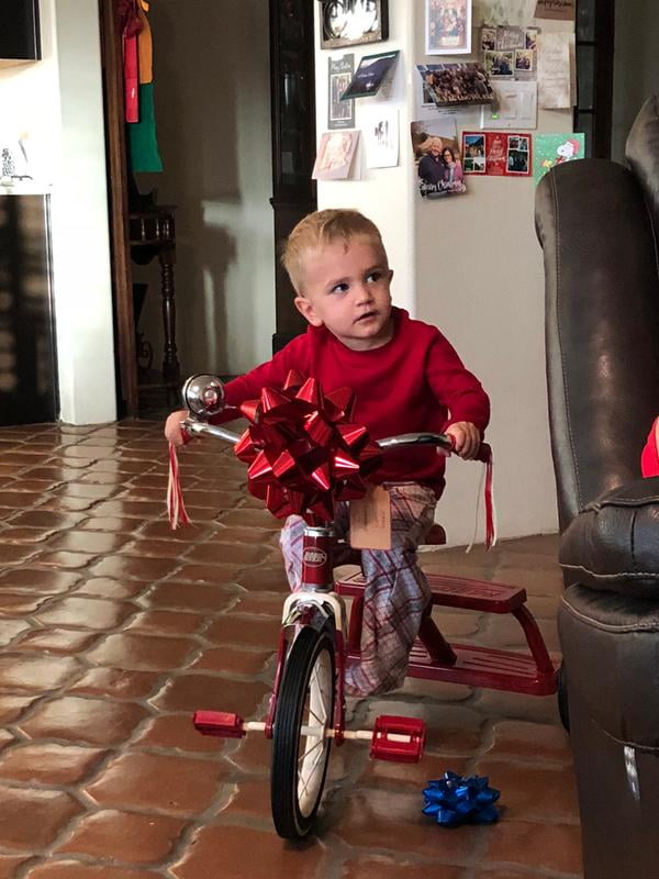 Radio Flyer Kid's Classic Red Dual Deck Tricycle, 12 Radio Flyer Kid's Classic Red Dual Deck Tricycle, 12