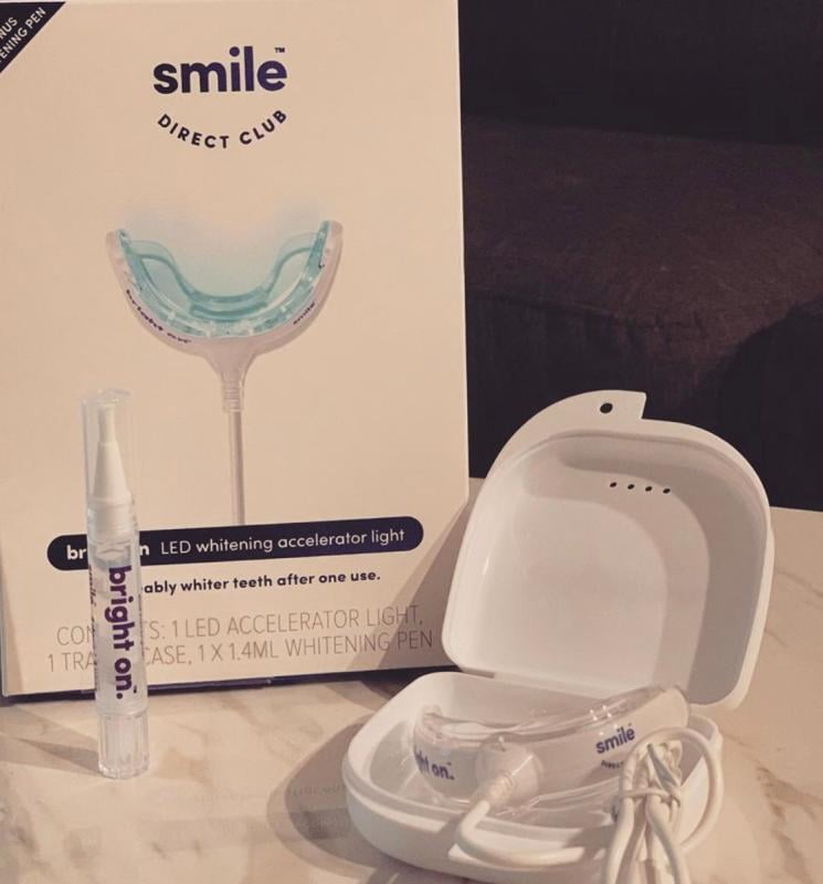 Smile Direct Club Bright On Premium Teeth Whitening Kit Led Accelerator Light And 4 Whitening Pens Walmart Com Walmart Com