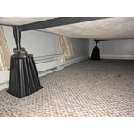Mainstays Home Management Tall Bed Risers, Black, 4-Pack, Assembled Size 6.75 in x 6.75 in x 8 in
