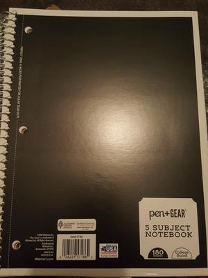 Pen Gear Spiral Notebook College Ruled 5 Subject 180 Pages 8 X 10 5 Color Choice Will Vary Walmart Com Walmart Com