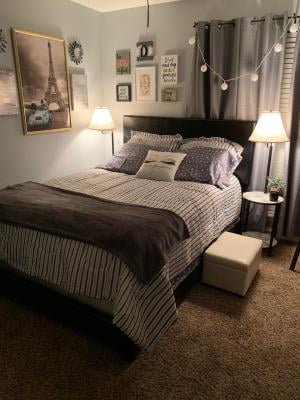 glass end table with lamp