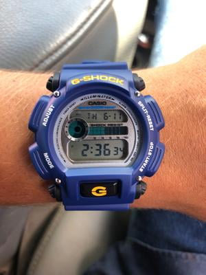 Reloj Casio G-Shock DW9052-2V Para Hombre Digital Luz de Fondo Acuatico  Azul