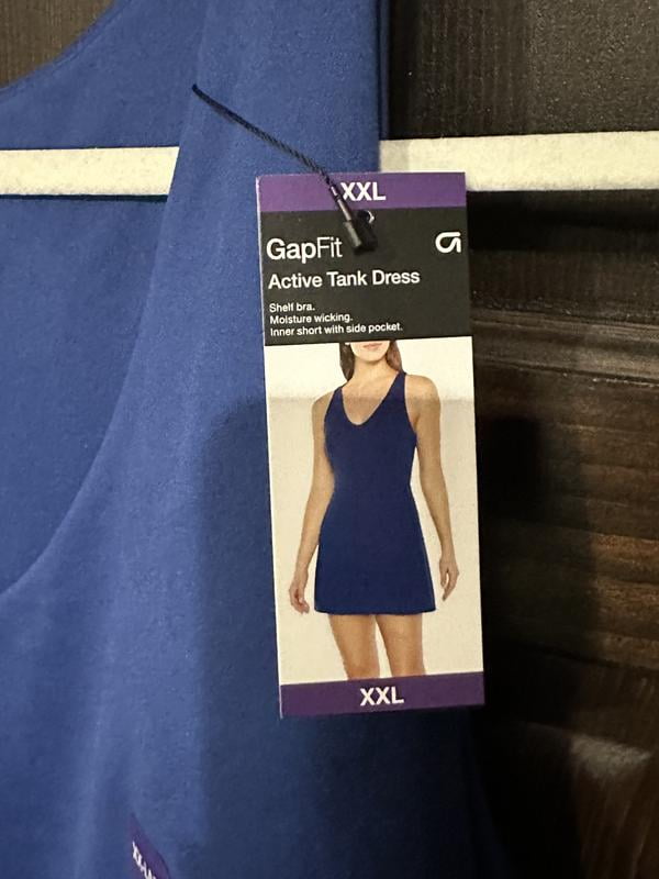 GAPFit Women's Moisture Wicking Shelf Bra Active Tank Dress (Rosebud, XS) -  Walmart Business Supplies