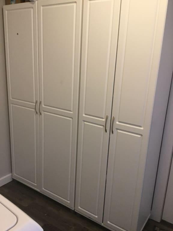 Systembuild 35 7 W X 15 4 D X 74 3 H Utility Storage Cabinet White Walmart Com Walmart Com