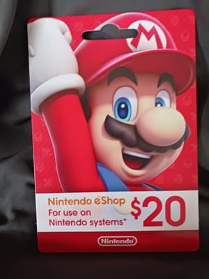 Eshop Nintendo Switch 20 Dollar Gift Card 20 Dollar Walmart
