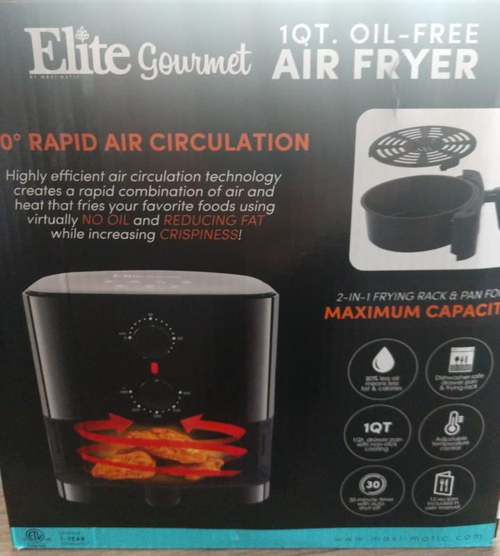 Elite Gourmet Compact Air Fryer - Red 1 qt